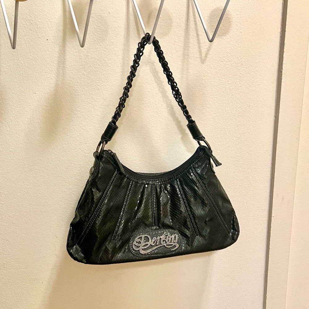 🌟HOST PICK!🌟 Early 00s Vintage 🖤 Dereon Faux Snakeskin Shoulder Bag